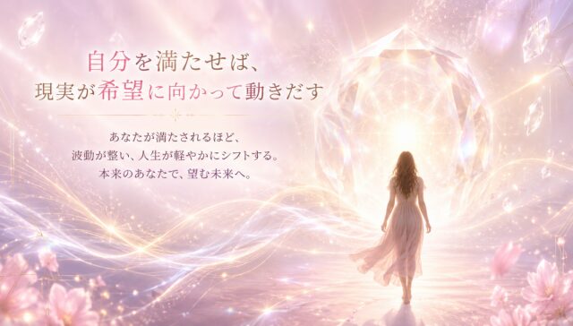 自分を満たせば現実が変わる画像