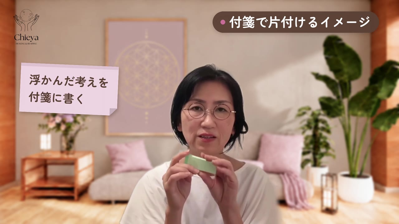 浮かんだ考えを付箋に書く